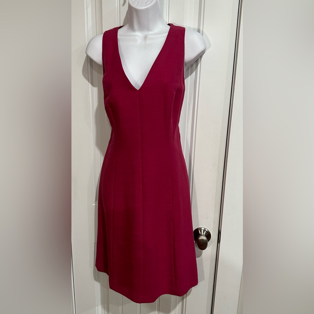 NWT LOFT Sleeveless A-Line Dress in Berry, Size 12